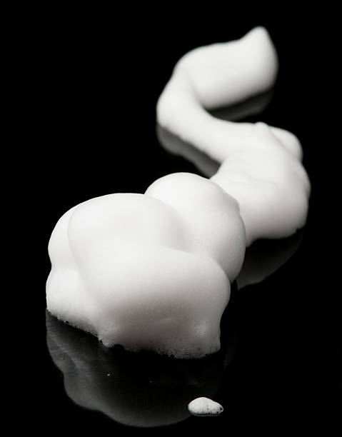 istock Shave foam (cream)  isolated on black background 500508302