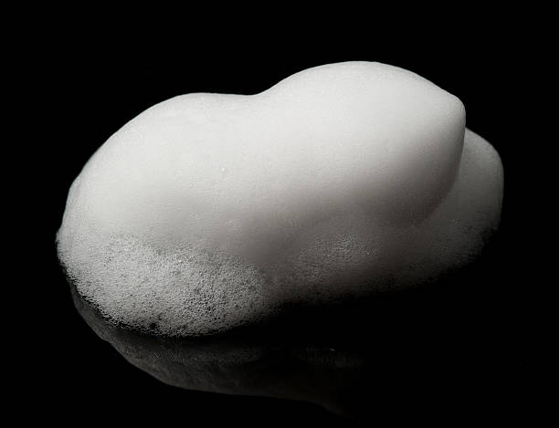 istock Shave foam (cream)  isolated on black background 500509096