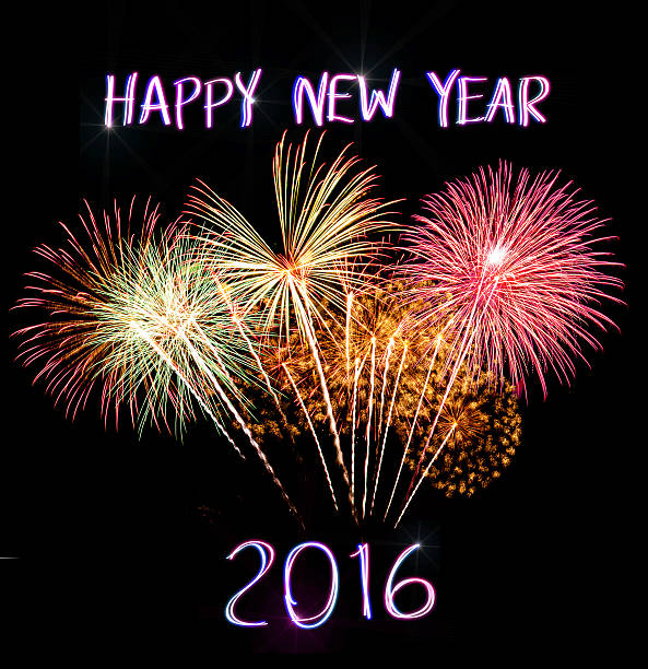 istock Happy New Year 2016 by light with fireworks 500509494