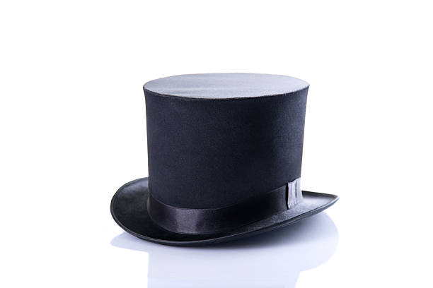 Black classic top hat stock photo