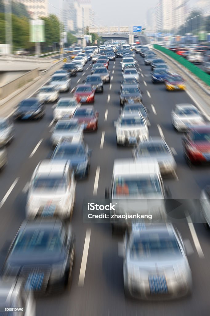 Kemacetan Lalu Lintas Perkotaan Di Jam Sibuk Latar Belakang Otomotif