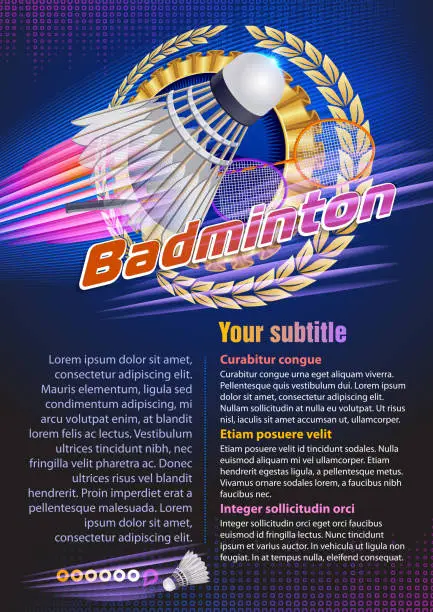 Vector illustration of Badminton