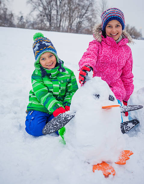 istock Kids plaing in the snow 500516720