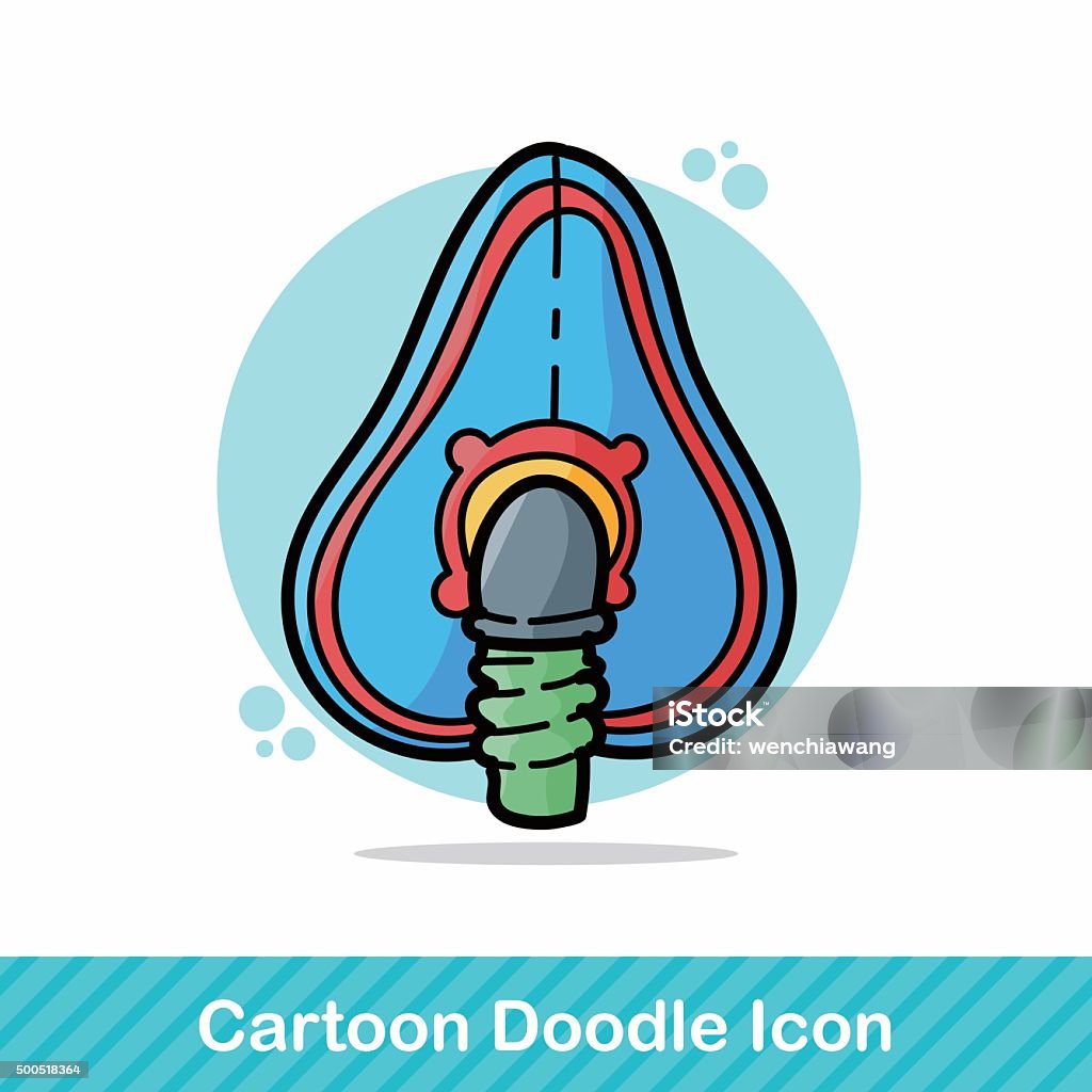 O2 Mask Art Oxygen Mask Color Doodle Stock Illustration - Download Image Now - 2015 ...