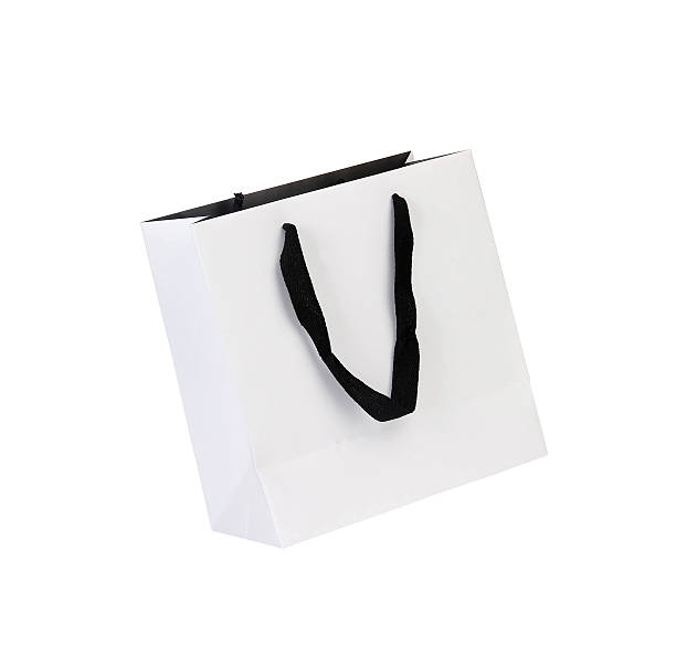 istock White beamless paper-bag with cords 500519270