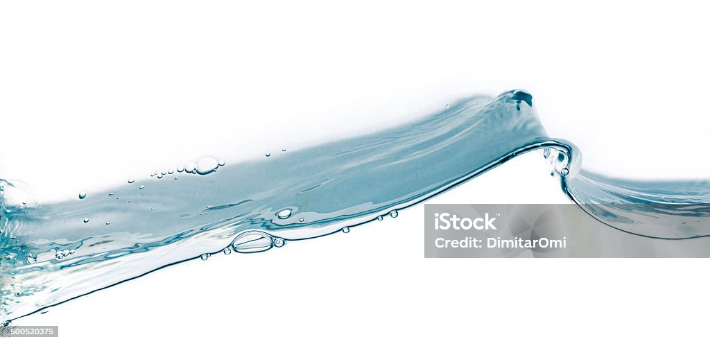 Agua splash Aislado en blanco - Foto de stock de Líquido libre de derechos