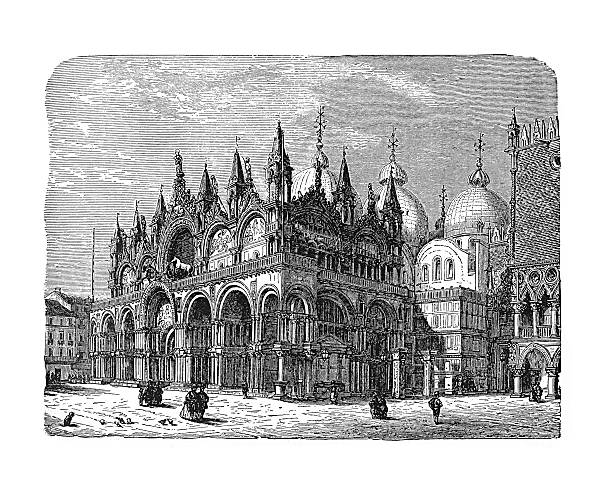 istock The palace of the doges in Venice (antique engraving) 500520463
