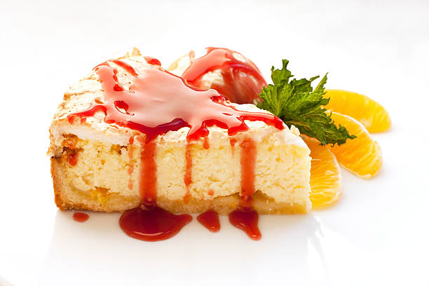 istock Composition with  berries tart and ice cream 500524213