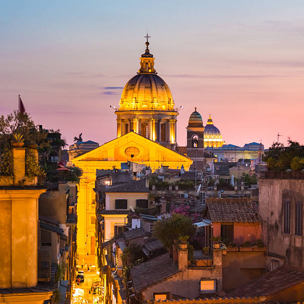 istock Cityscape of Rome, Italy in sunset. 500524497