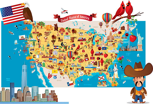 Cartoon Map Of Usa Stock Illustration - Download Image Now - USA, Map, Cartoon - iStock Cartoon Map Of Usa Stock Illustration - Download Image Now - USA, Map, Cartoon - iStock