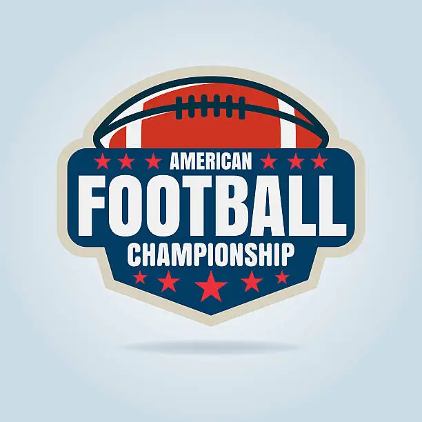 Vector illustration of American football logo template,vector illustration