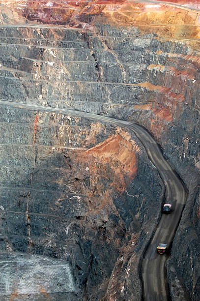 istock Trucks in Super Pit gold mine Australia 500534642