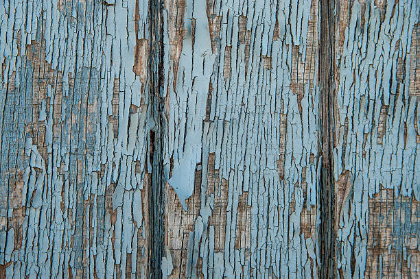 Blue Textured and abstract wood paint weathered natural pattern stock photo