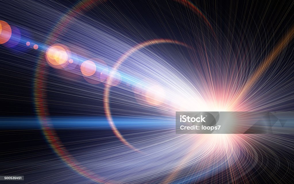 Light Motion Abstract Light Tunnel Speed Stock Photo