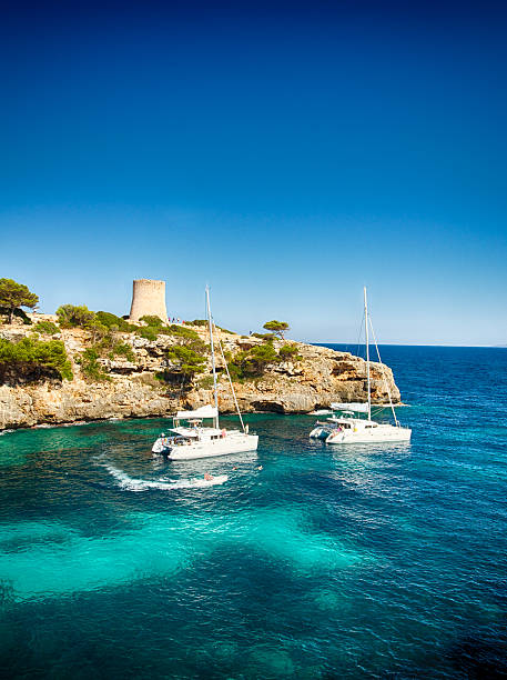 istock Boats and blue sea in Majorca 500535973