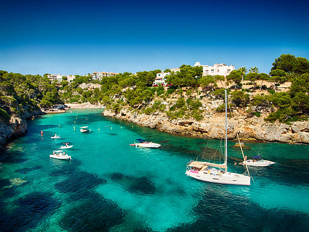 Boats and blue sea in Majorca