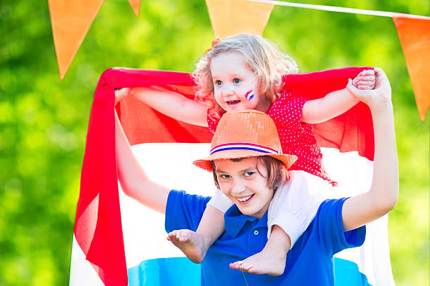 istock Two nice kids Dutch celebration national holiday 500538085