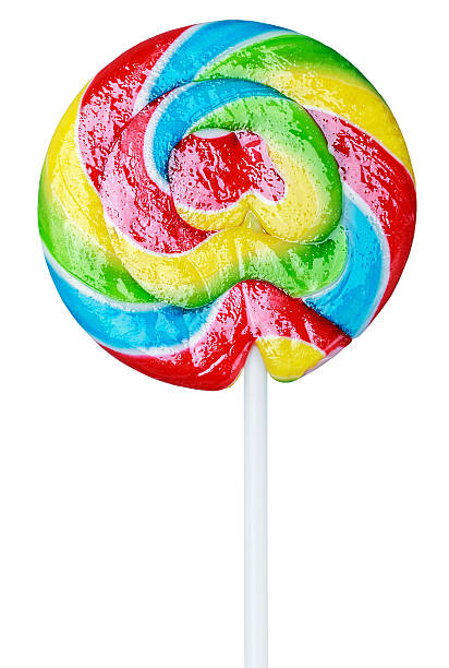 istock Colorful spiral lollipop isolated on white 500539742