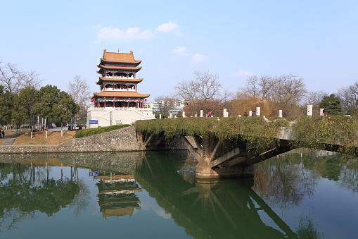 China jiangxi yichun zhuangyuan pavilion is a famous ancient building.