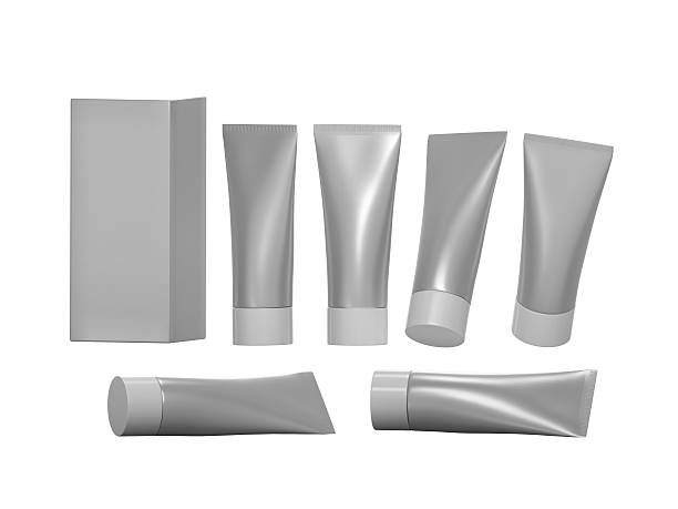 Silver  beauty hygiene tube with clipping path
