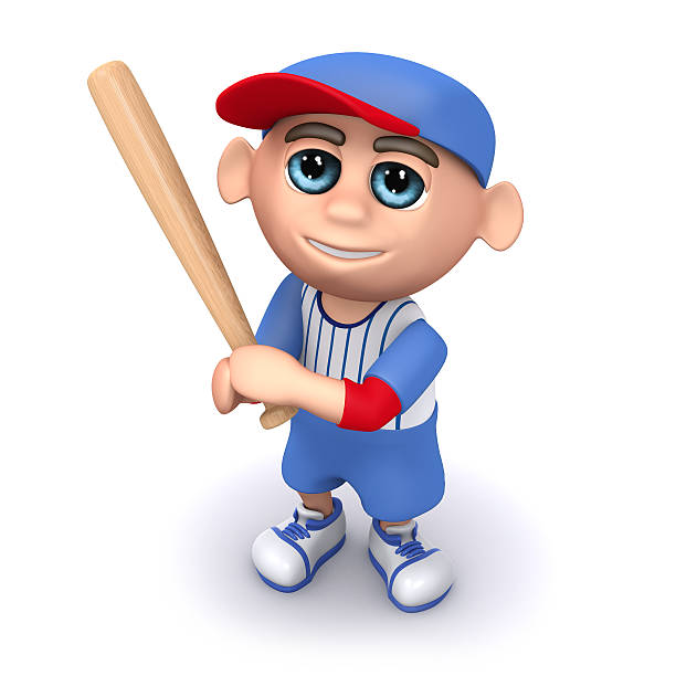 istock 3d Baseball kid looks up 500540517