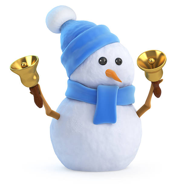 istock 3d Snowman rings his bells 500541497