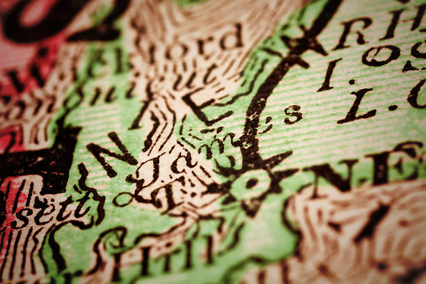 istock Jamestown, Rhode Island on an Antique map 500541848