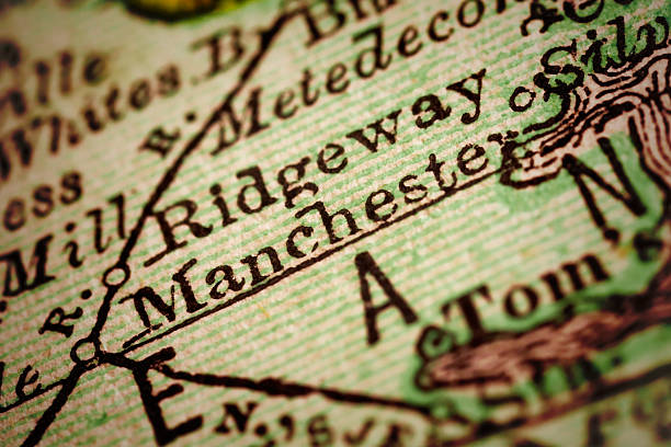 istock Manchester | New Jersey on an Antique map 500542116
