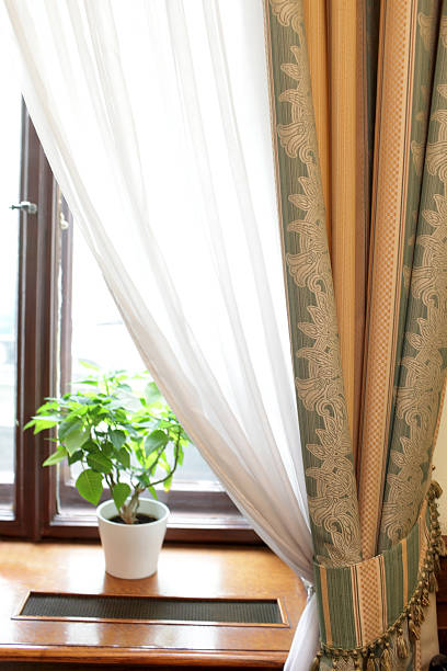 istock Details of yellow curtain 500542459