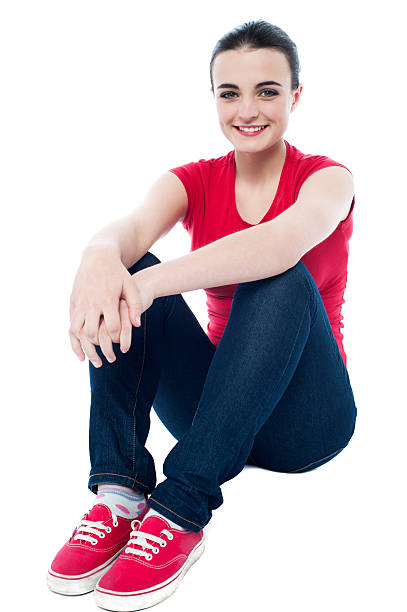 istock Pretty teen in casuals, studio shot 500542543