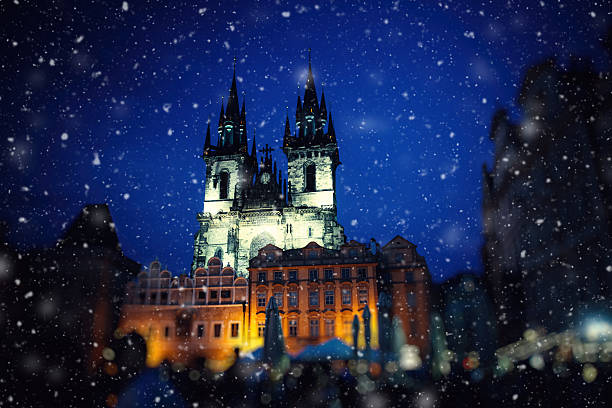 istock Christmas snow in Prague 500544022