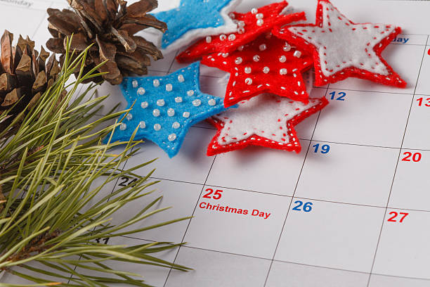 istock Highlighting christmas date on calendar 500546048