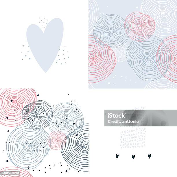 Simple Pattern Background Card Hand Drawn Seamless Background Pattern Set Abstract Card Design ...