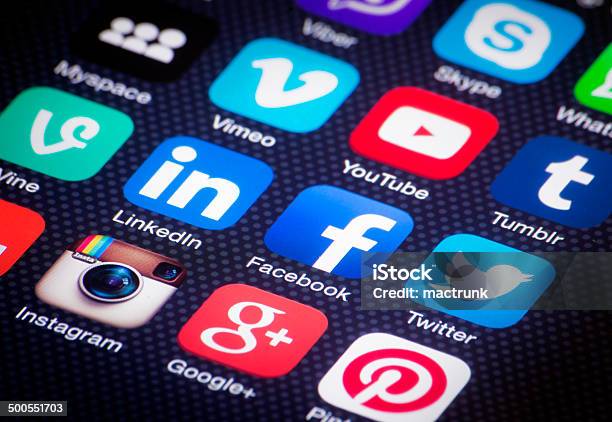 Social Media Stock Photo - Download Image Now - Social Media, LinkedIn, Image-based Social Media