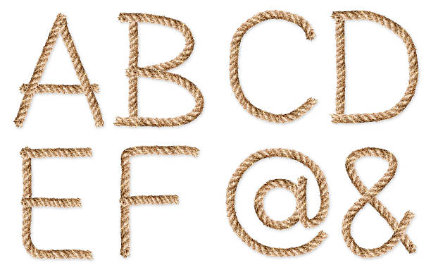 istock Set of latin rope-characters on white 500552733