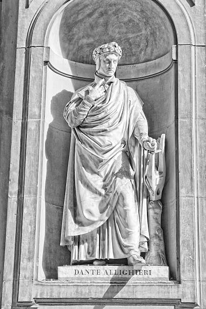 istock Florence Italy uffizi marble statue Dante 500553637