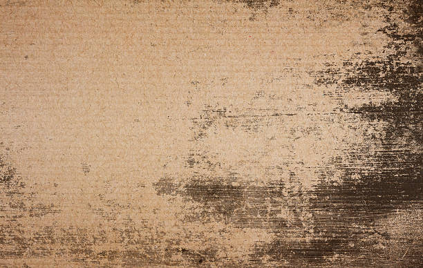istock Stains on the surface of the cardboard 500555461