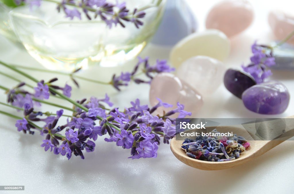 lavender for beauty treatment Crystal Stock Photo