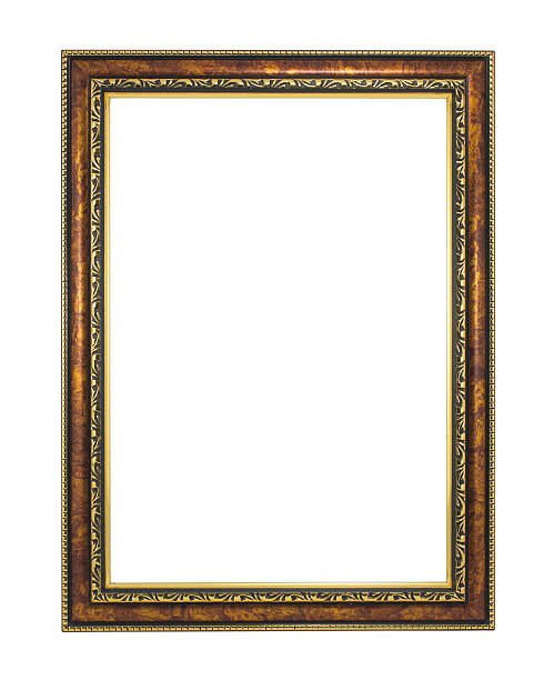 istock gold antique frame isolated on white background 500558993