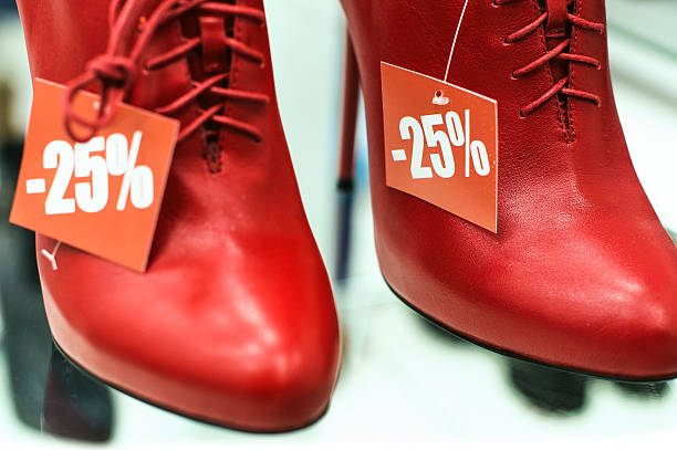 istock Red shoes on sale 500564746