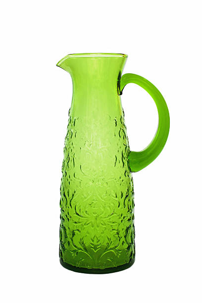 istock retro glass jar on a white background. 500567362