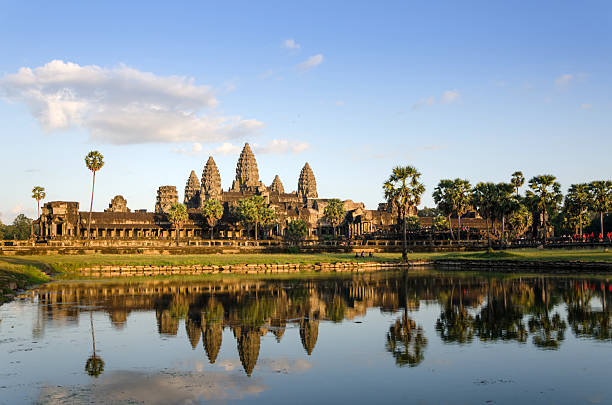 istock Angkor Wat at sunset with reflection in water 500568698