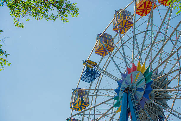 istock Carousel. Ferris Wheel on a blue background. 500571810