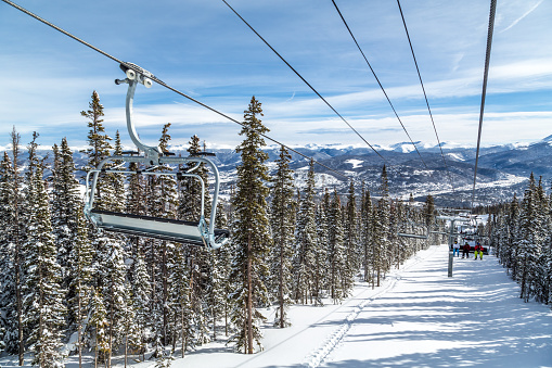 Ski Chair Lift at Breckenridge ski resort, Colorado
