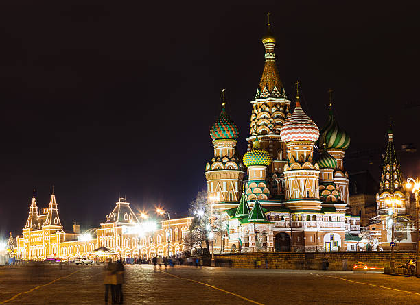 istock view of Saint Basil's Cathedral in Moscow in night 500572932