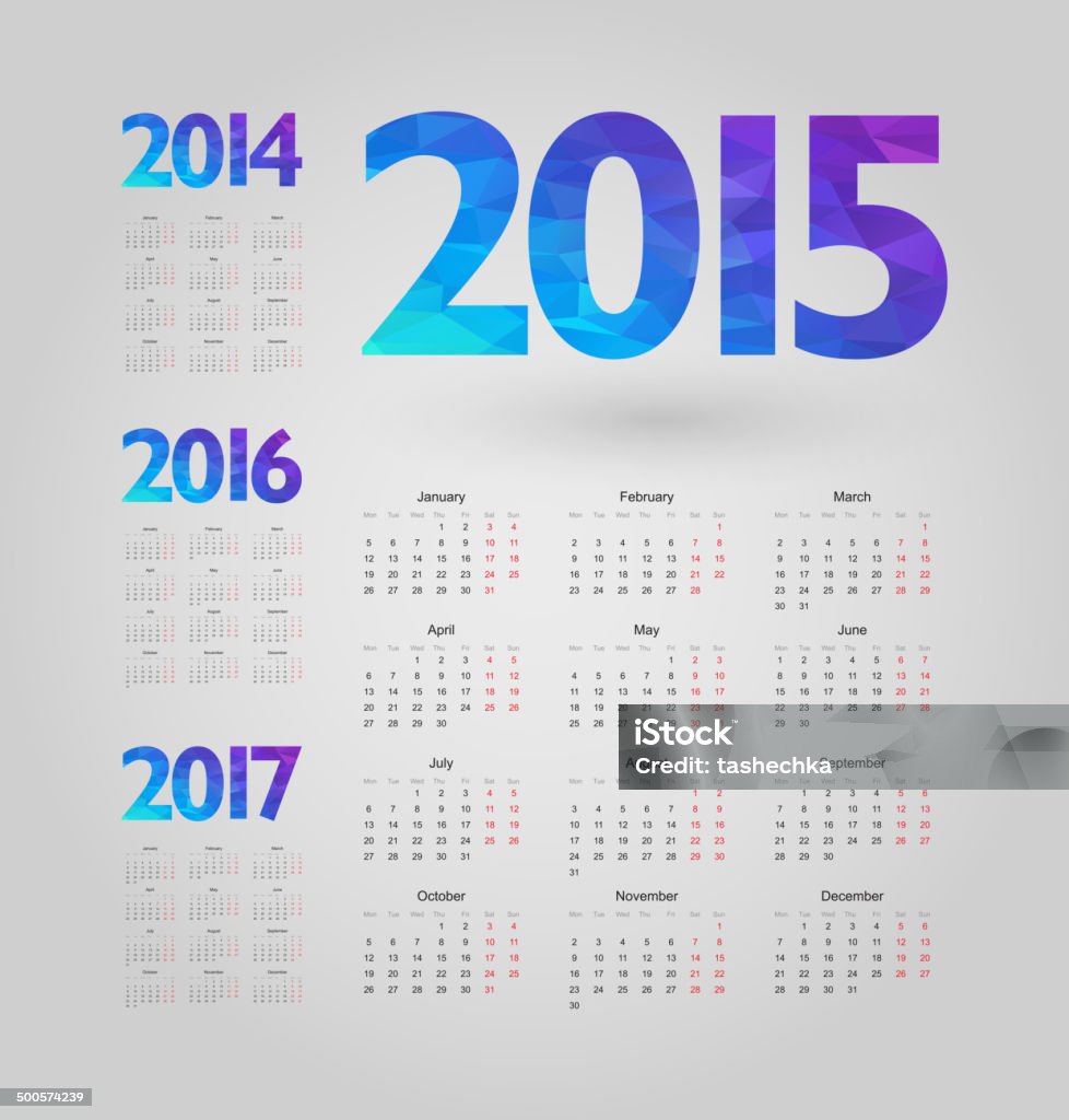Kalender - Lizenzfrei 2014 Vektorgrafik