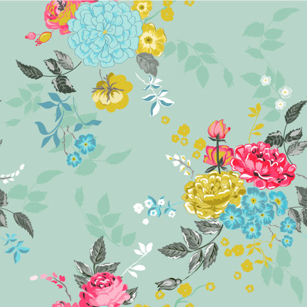 ilustrações de stock, clip art, desenhos animados e ícones de sem costura fundo floral-para design, scrapbook - wedding rose lace backgrounds