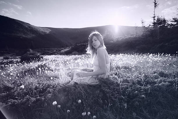istock Sensual young woman in mountains. 500576449
