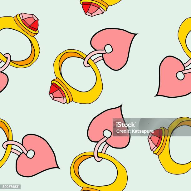 Seamless Texture With Hearts And Rings Stock Illustration - Download Image Now - Abstract, Achievement, Beautiful People