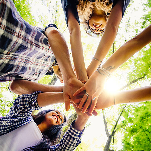 istock Group Of Friends Together At The Park 500577105